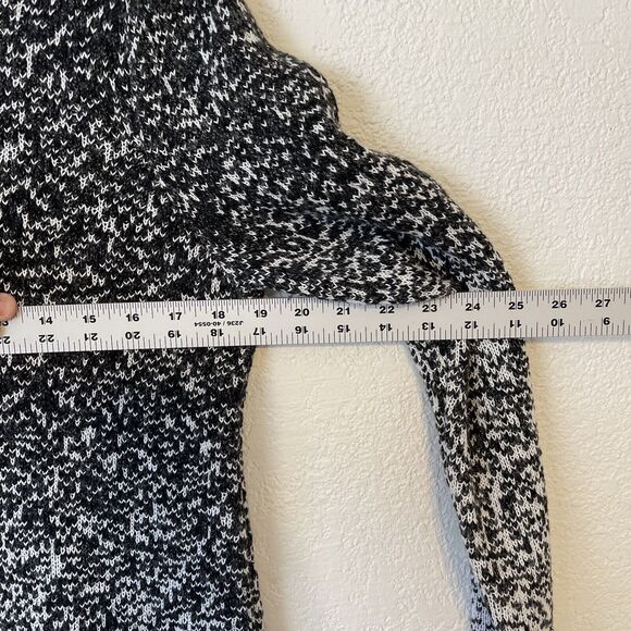 J Jill Pure Sweater Womens Small Black White Ombre Knit Tunic Mock Neck Pullover - Picture 8 of 13